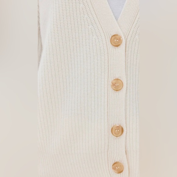 Jenni Kayne Cashmere Cocoon Knitted Button Up Cardigan Size XL - Picture 6 of 8